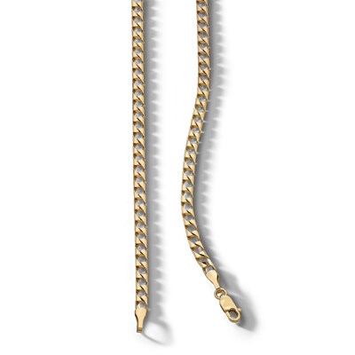 10K Solid Gold Square Curb Chain Made in Italy - 20"