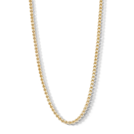 10K Hollow Gold Fancy Cable Chain - 20"