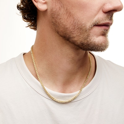 10K Hollow Gold Fancy Cable Chain - 20"