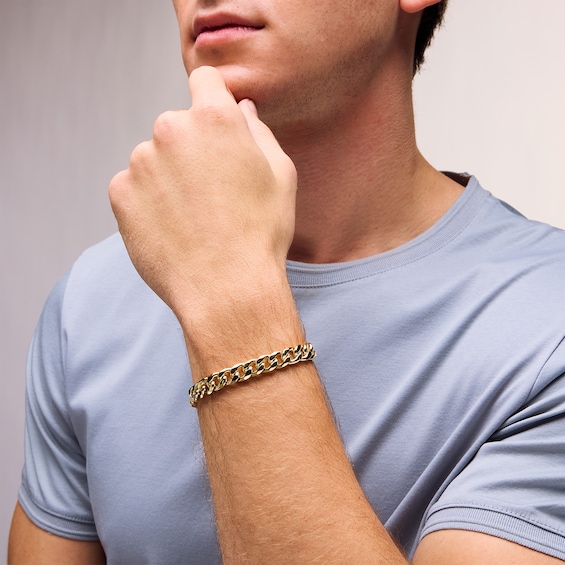 10K Hollow Gold Miami Cuban Chain Bracelet - 8.5"