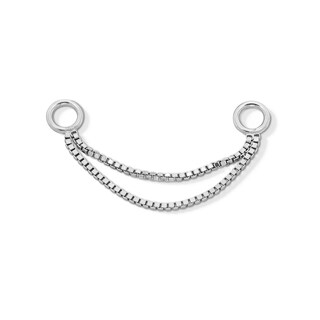 Sterling Silver Double Box Chain Connector