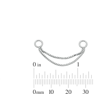 Sterling Silver Double Box Chain Connector