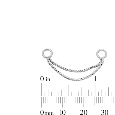 Sterling Silver Double Box Chain Connector