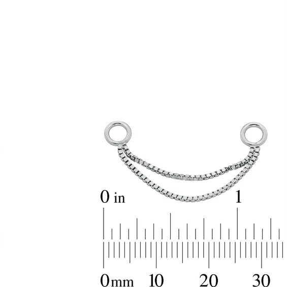 Sterling Silver Double Box Chain Connector