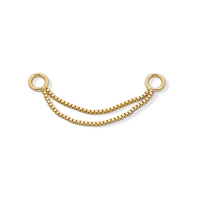 10K Gold Plated Double Box Chain Connector