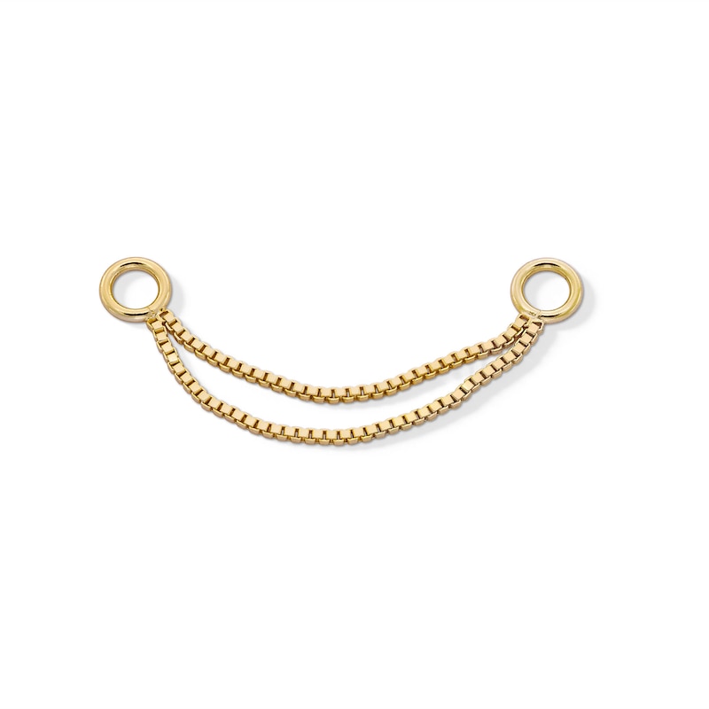 10K Gold Plated Double Box Chain Connector