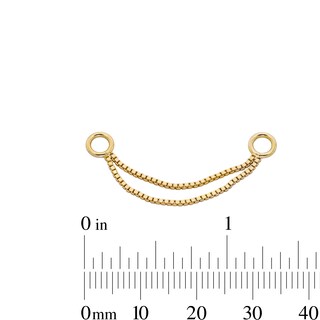 10K Gold Plated Double Box Chain Connector