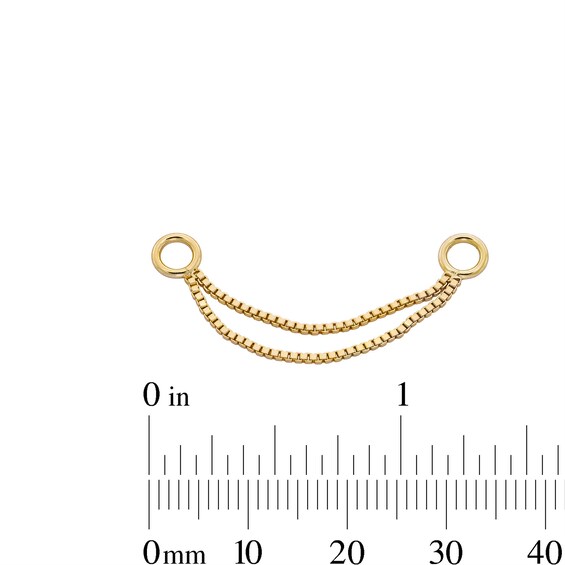 10K Gold Plated Double Box Chain Connector