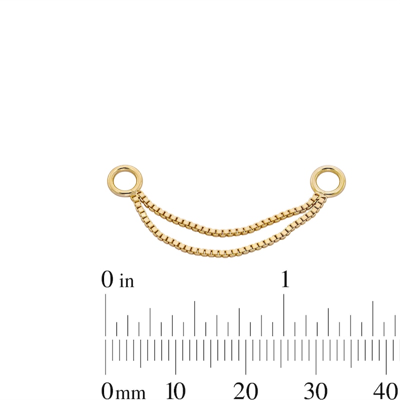 10K Gold Plated Double Box Chain Connector