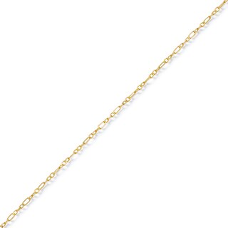 14K Solid Gold Permanent Mini Figaro Chain
