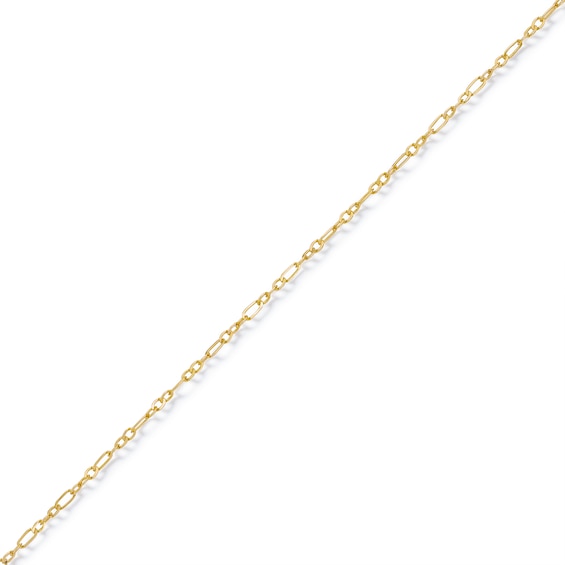 14K Solid Gold Permanent Mini Figaro Chain