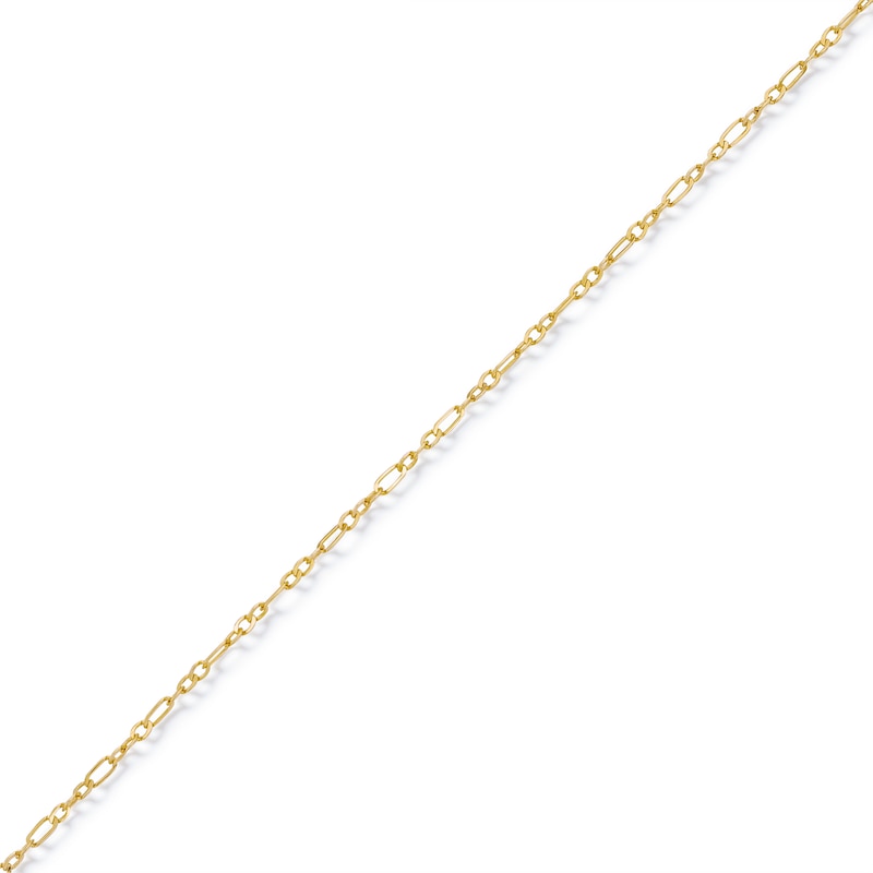 14K Solid Gold Permanent Mini Figaro Chain