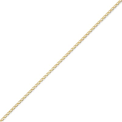 14K Solid Gold Permanent Long Link Curb Chain