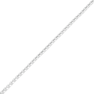 14K Solid White Gold Permanent Long Link Box Chain