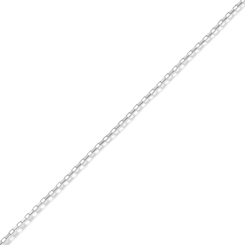 14K Solid White Gold Permanent Long Link Box Chain
