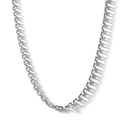 Sterling Silver Diamond Cut Rolo Chain Made in Italy - 18" 