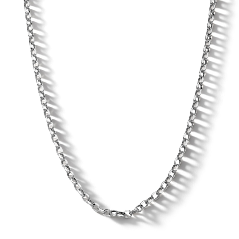 Sterling Silver Diamond Cut Rolo Chain Made in Italy - 18"