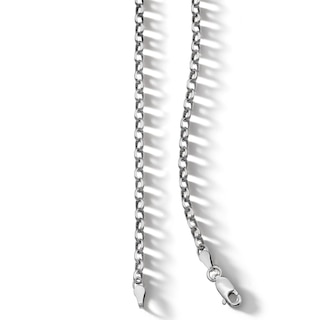 Sterling Silver Diamond Cut Rolo Chain Made in Italy - 18" 