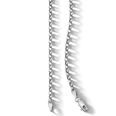 Sterling Silver Diamond Cut Rolo Chain Made in Italy - 18" 