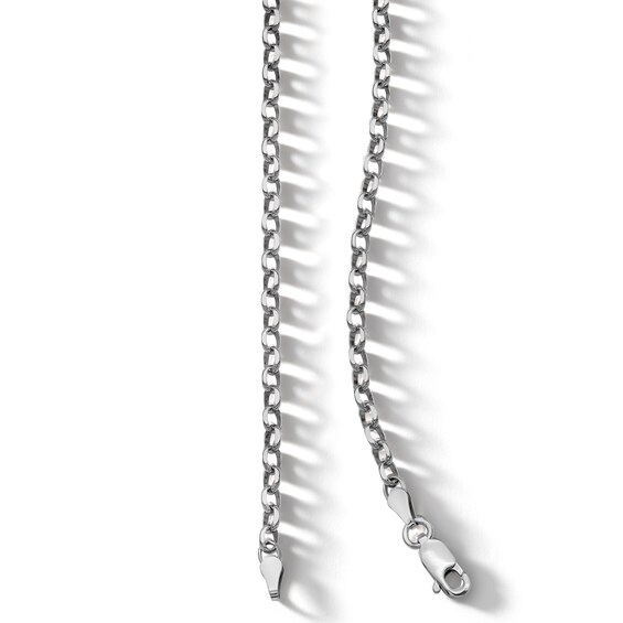 Sterling Silver Diamond Cut Rolo Chain Made in Italy - 18" 