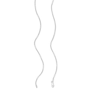 Sterling Silver Diamond Cut Open Curb Chain Made in Italy - 20"