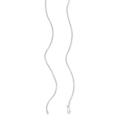 Sterling Silver Diamond Cut Open Curb Chain Made in Italy - 20"