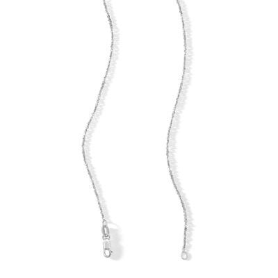 Child's Sterling Silver Diamond-Cut Twist Cable Chain Made in Italy - 15"