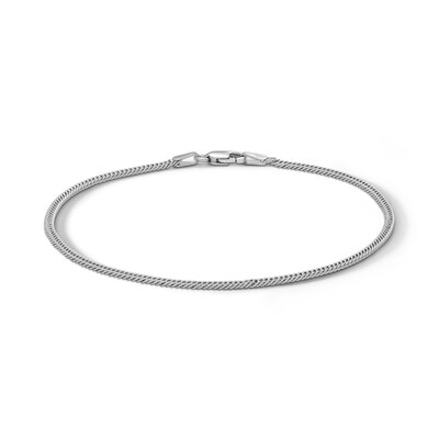 Sterling Silver Diamond Cut Curb Chain Bracelet Made in Italy - 7.5"