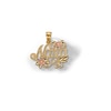 Thumbnail Image 1 of 10K Solid Gold Nana with Roses Two-Tone Necklace Charm