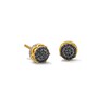 14K Gold Plated 1/ CT. T.W. Black Diamond Round Studs