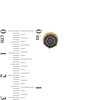 14K Gold Plated 1/ CT. T.W. Black Diamond Round Studs
