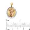 Thumbnail Image 4 of 10K Solid Gold Divino Medallion Tri-Tone Necklace Charm