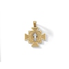 Thumbnail Image 1 of 10K Solid Gold Saint Benedict Two-Tone Necklace Charm