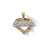 Thumbnail Image 1 of 10K Solid Gold Grandma with Roses Tri-Tone Necklace Charm