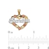 Thumbnail Image 4 of 10K Solid Gold Grandma with Roses Tri-Tone Necklace Charm