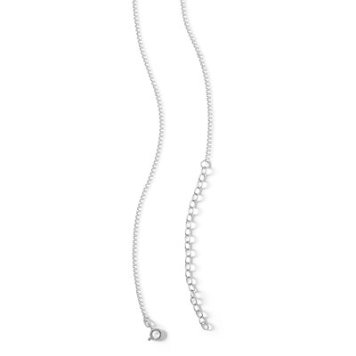 Solid Sterling Silver Diamond Accent Double Butterfly Dangle Necklace - 18"