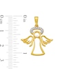 Thumbnail Image 3 of 18K Gold Plated Diamond Accent Angel Necklace Charm