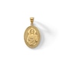 Thumbnail Image 1 of 14K Solid Gold Sacred Heart Medallion Necklace Charm