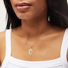 Thumbnail Image 2 of 14K Solid Gold Sacred Heart Medallion Necklace Charm