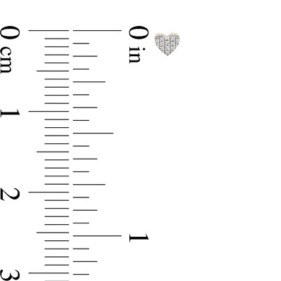 14K Plated Gold 1/20 CT. T.W. Diamond Heart, Star, and Horseshoe Single Stud Set