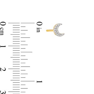 14K Plated Gold 1/20 CT. T.W. Diamond Celestial Single Stud Set