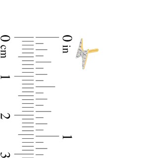 14K Plated Gold 1/20 CT. T.W. Diamond Celestial Single Stud Set