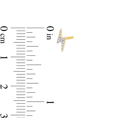 14K Plated Gold 1/20 CT. T.W. Diamond Celestial Single Stud Set