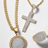 Thumbnail Image 3 of ​​​​​​​​​​​​​​10K Solid Gold 1 CT. T.W. Lab-Grown Diamond Cross Necklace Charm