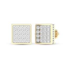 ​​​​​​​​​​​​​​10K Solid Gold 1 CT. T.W. Lab-Grown Diamond Square Studs