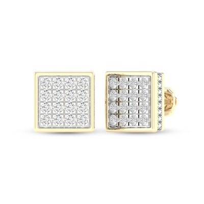 ​​​​​​​​​​​​​​10K Solid Gold 1 CT. T.W. Lab-Grown Diamond Square Studs