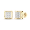 Thumbnail Image 0 of ​​​​​​​​​​​​​​10K Solid Gold 1/4 CT. T.W. Lab-Created Diamond Nine Stone Square Studs