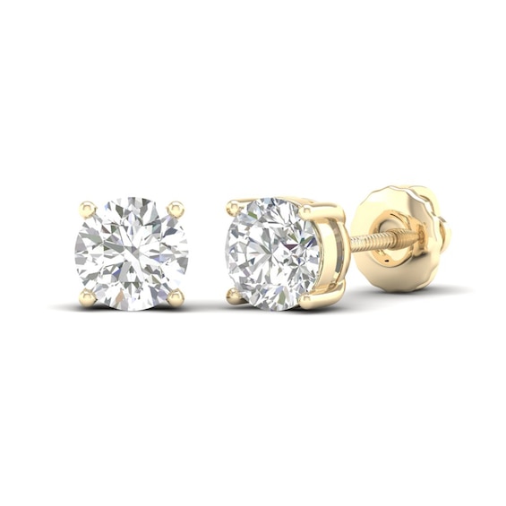 ​​​​​​​​​​​​​​10K Solid Gold 1 1/2 CT. T.W. Lab-Grown Diamond Small Round Solitaire Studs
