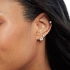 Thumbnail Image 2 of ​​​​​​​​​​​​​​10K Solid Gold 1/2 CT. T.W. Lab-Created Diamond Small Halo Studs