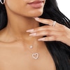 Thumbnail Image 1 of ​​​​​​​​​​​​​​10K Solid Gold 1 CT. T.W. Lab-Created Diamond Heart Outline Necklace - 16" + 2"